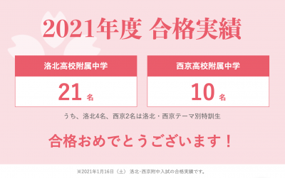 合格実績 洛ゼミ 洛北 西京附中 入試の専門塾 合格実績 洛ゼミ 洛北 西京附中 入試の専門塾